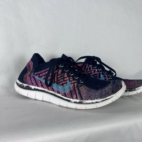 Nike Free RN Flyknit Running Shoes Fire Pink Grape Womens Size 8 - Picture 3 of 8
